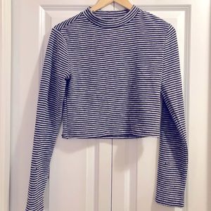 Cropped stripped top